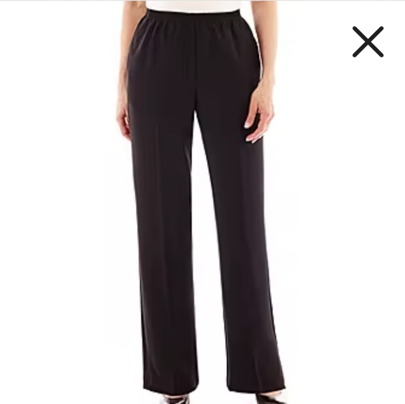 Alfred Dunner Classic Black Pants Size 10P - Picture 2 of 7